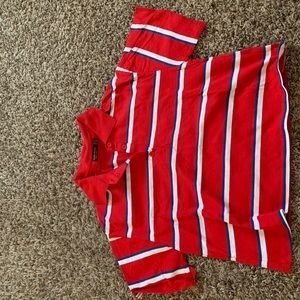 Bershka cropped polo tshirt